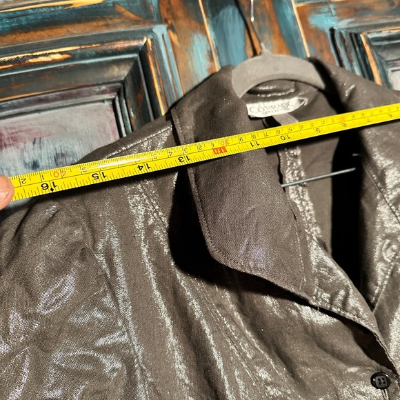 Shimmer and Shiny button down dress top size 10 - Picture 4 of 9